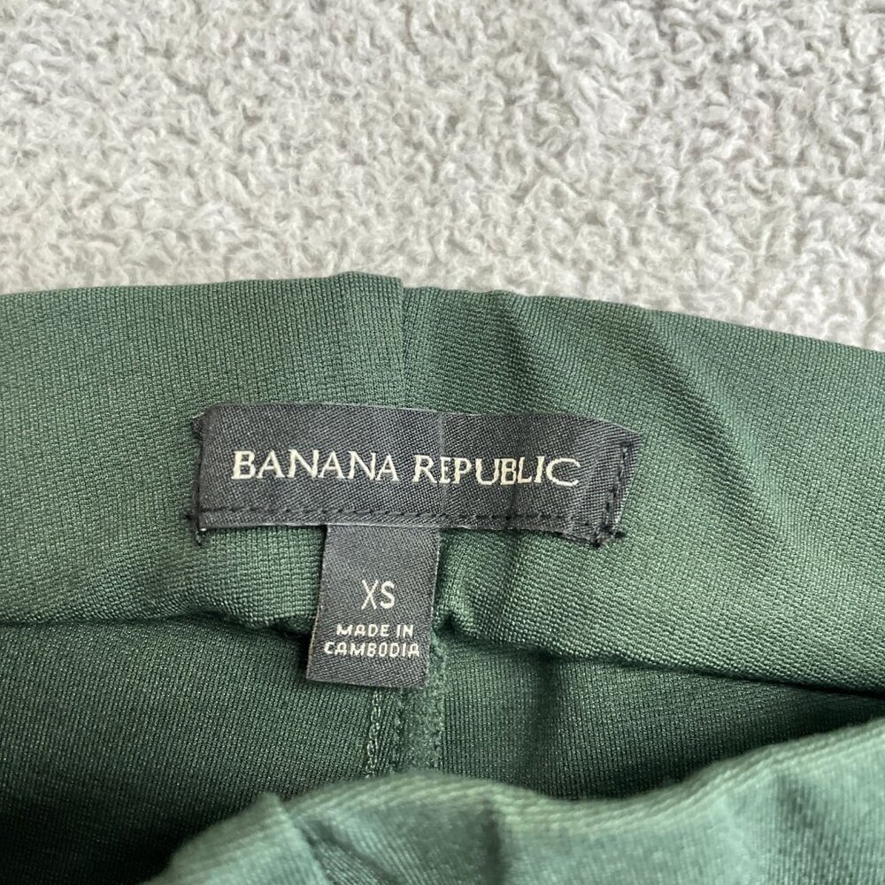 NEW Banana Republic Women's XS Green Ponte Pants Pull on Stretched - Picture 5 of 9